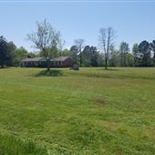 Rural brick ranch house