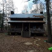 1800 log cabin on Lake Oconee in Buckhead, Georgia