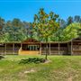 45-Acres (fenced & gated) with wooded areas, stream, lake, wooden cabin