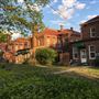 Brownstone-looking homes at Tyler Perry Studios