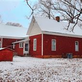 Red Southern Farmhouse built between 1899 - 1900 on 14 acres