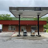 Unoccupied Roadside Motel And Gas Station
