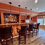 Man Cave in Suburban Single Family Brick House