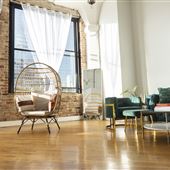 Natural light filled loft and w. seamless backdrop
