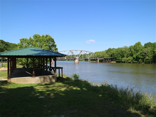 Train Bridge Over the Flint River at Cheney Griffin Park
