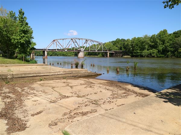Train Bridge Over the Flint River at Cheney Griffin Park