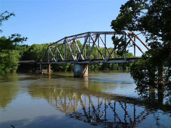 Train Bridge Over the Flint River at Cheney Griffin Park