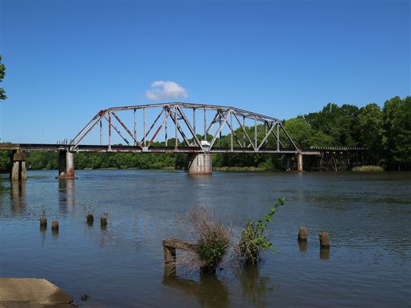 Train Bridge Over the Flint River at Cheney Griffin Park